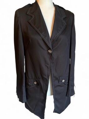 Marithe Francois Girbaud Black Single-Button Blazer Size 27